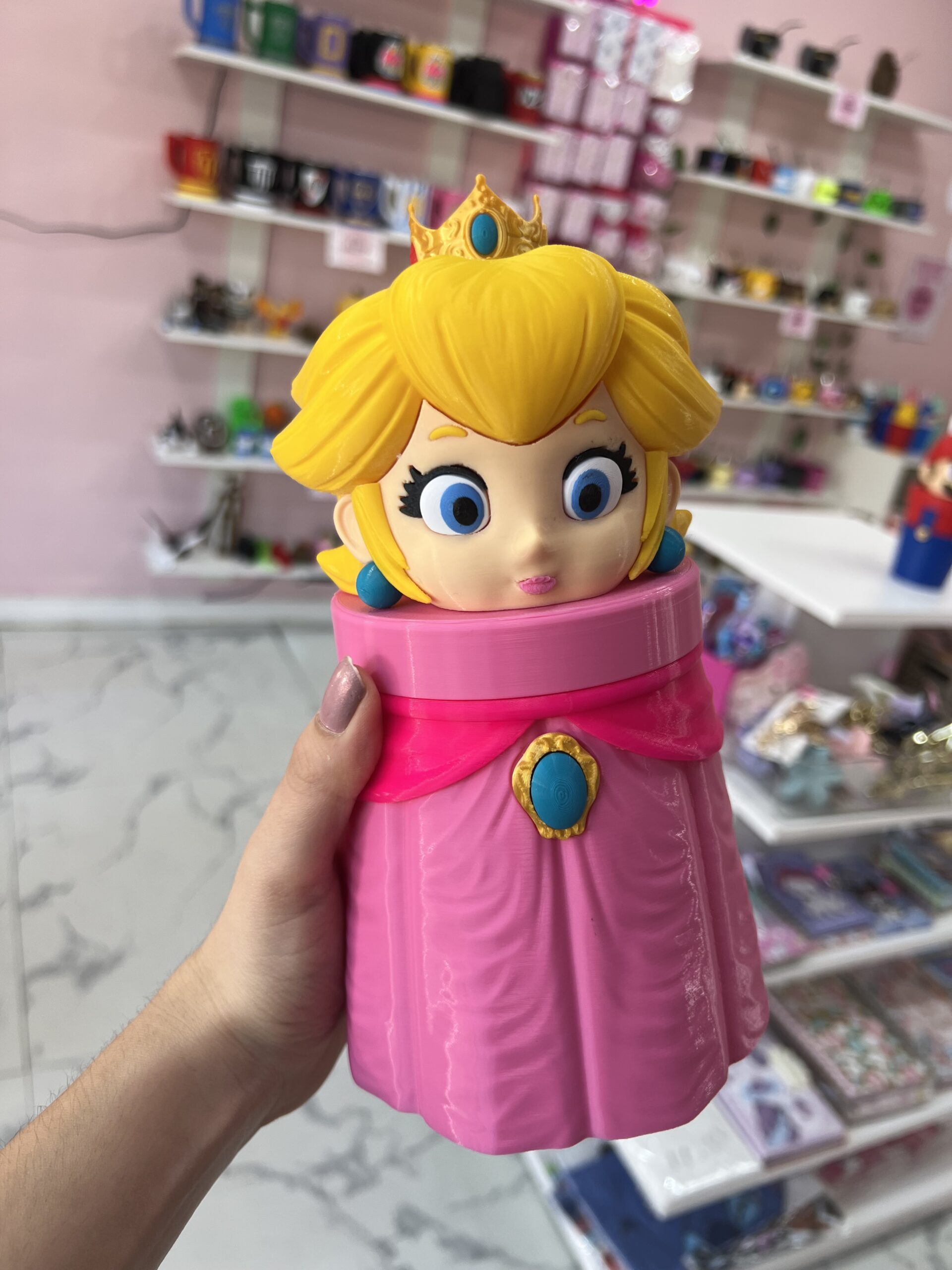 Vaso piquito Princesa Peach / Personaje de Mario